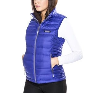Patagonia Blue Down Sweater Vest, Medium